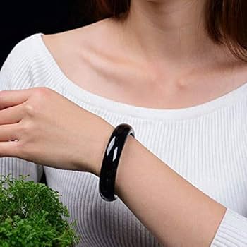 Vintage Black Onyx Bangle ブラック オニキス バングル Amazon.com: Genuine Black Onyx Bangle Bracelet, 15mm Wide